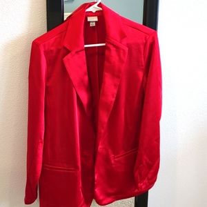 Red Satin Blazer